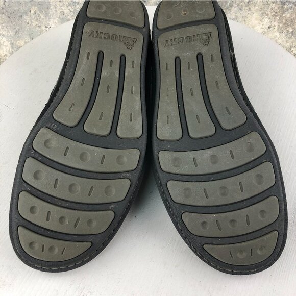 Rocky Men\'s Size 10.5M Slip On Black Leather Closed Toe Loafers Casual Shoes main image 8